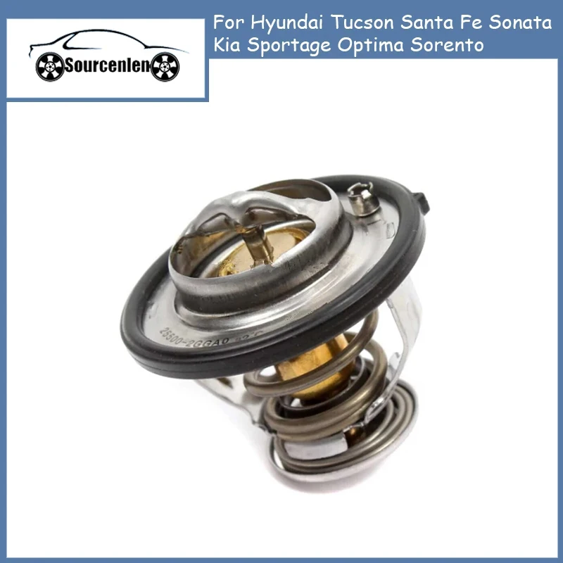 Brand New Genuine Thermostat 25500-2GGA0 For Hyundai Tucson Santa Fe Sonata Kia Sportage Optima Sorento 255002GGA0