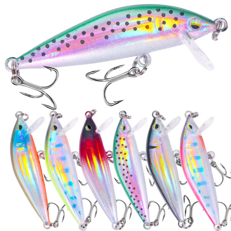 باس الصيد Lure5CM 3GMinnow Lua الطعم كريك كروشيان الكارب أسماك صغيرة العائمة مايكرو الطعم لصيد الأسماك اليوسفي الأسماك ، Snappe الأحمر