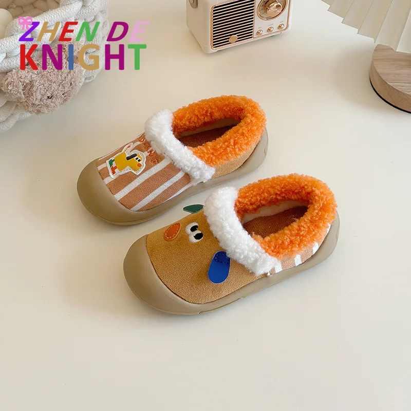 

Boys & Girls Cute Rabbit Cartoon Dog Cotton Shoes - Thickened Warm Soft Sole Anti-Slip Toddler Shoes