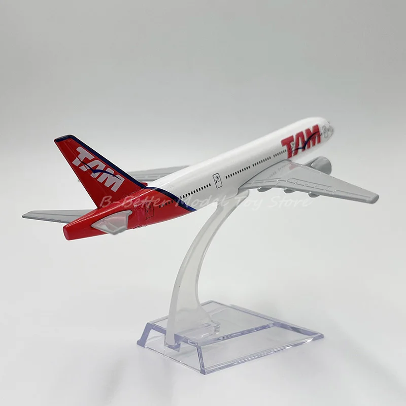 1:400 Diecast Model Plane Toy 16 cm Brazilian TAM Airlines Boeing 777 Miniature Replica