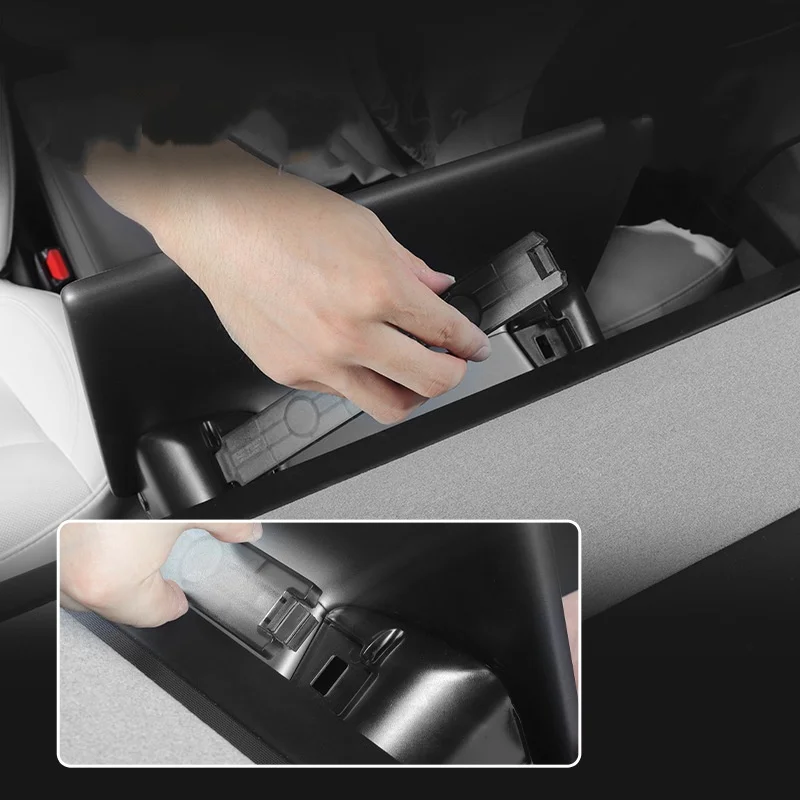 テスラ-モデル-3-車用収納ボックス-隠し収納オーガナイザーケース-トレイ-中央コントロールスクリーンの下