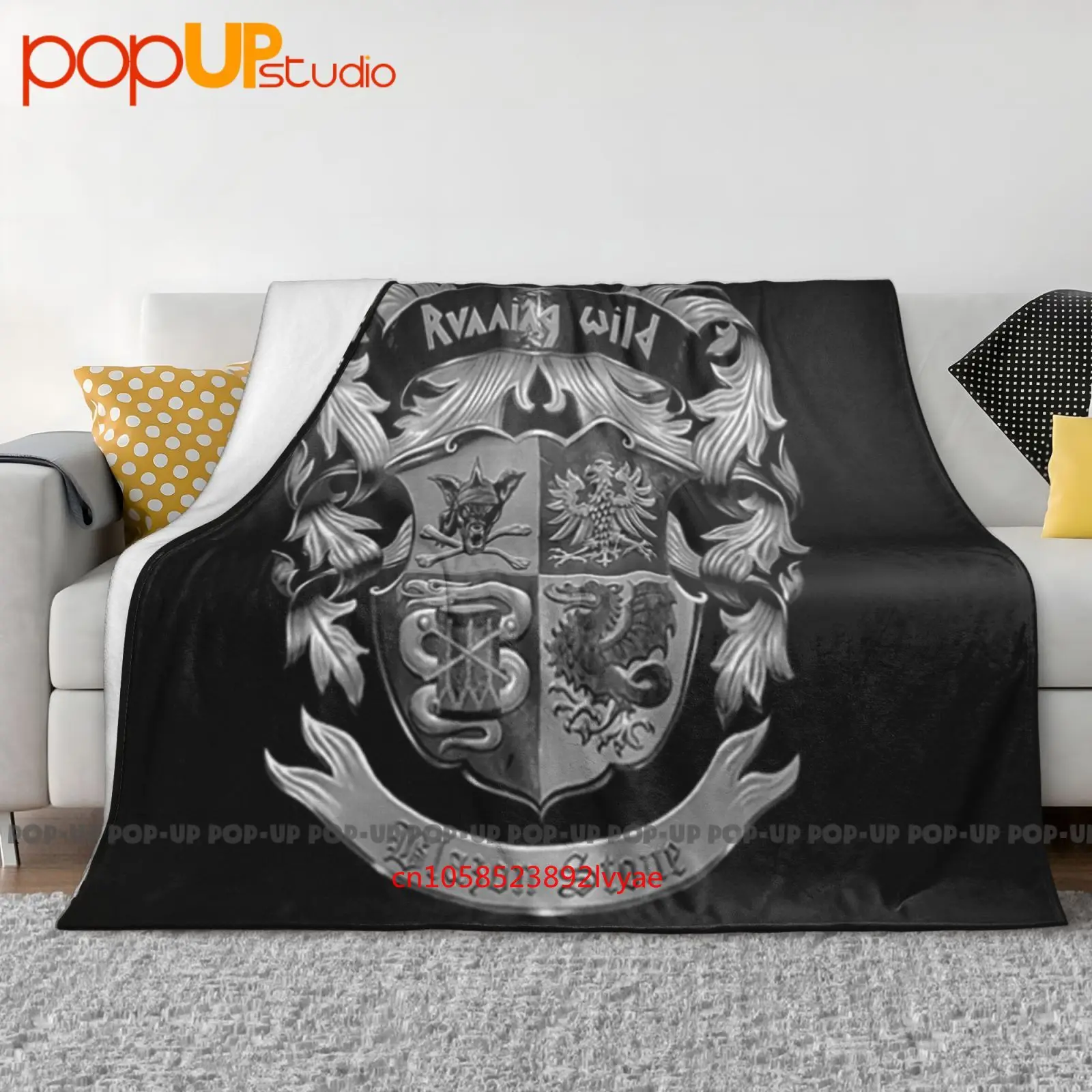 Running Wild Blazon Stone Album Manta ultrasuave Edredón Funda de sofá de invierno Fundas de cama