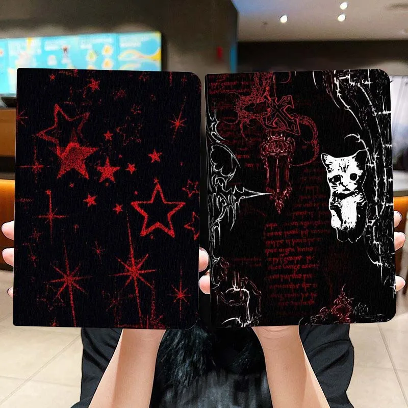 

Red Starry Cartoon Pattern Gift Tablet Case For Lenovo Xiaoxin Legion Pad Tab Pro GT Y700 Gen4 2 11 P11 M10 K10 3rd Plus Gen