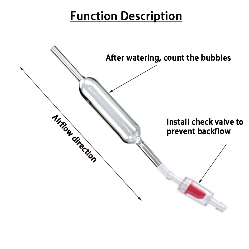 Aquarium CO2 Bubble Counter Fish Tank CO2 Regulator Diffusion Systems Measuring Devices Glass CO2 Diffuser Accessories