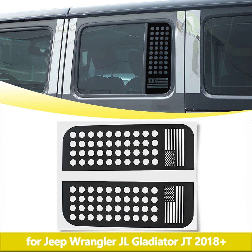 

Декоративные наклейки на стекло заднего стекла для Jeep Wrangler JL Gladiator JT 2018-2023, наклейка на окно, флаг США, автомобильные аксессуары
