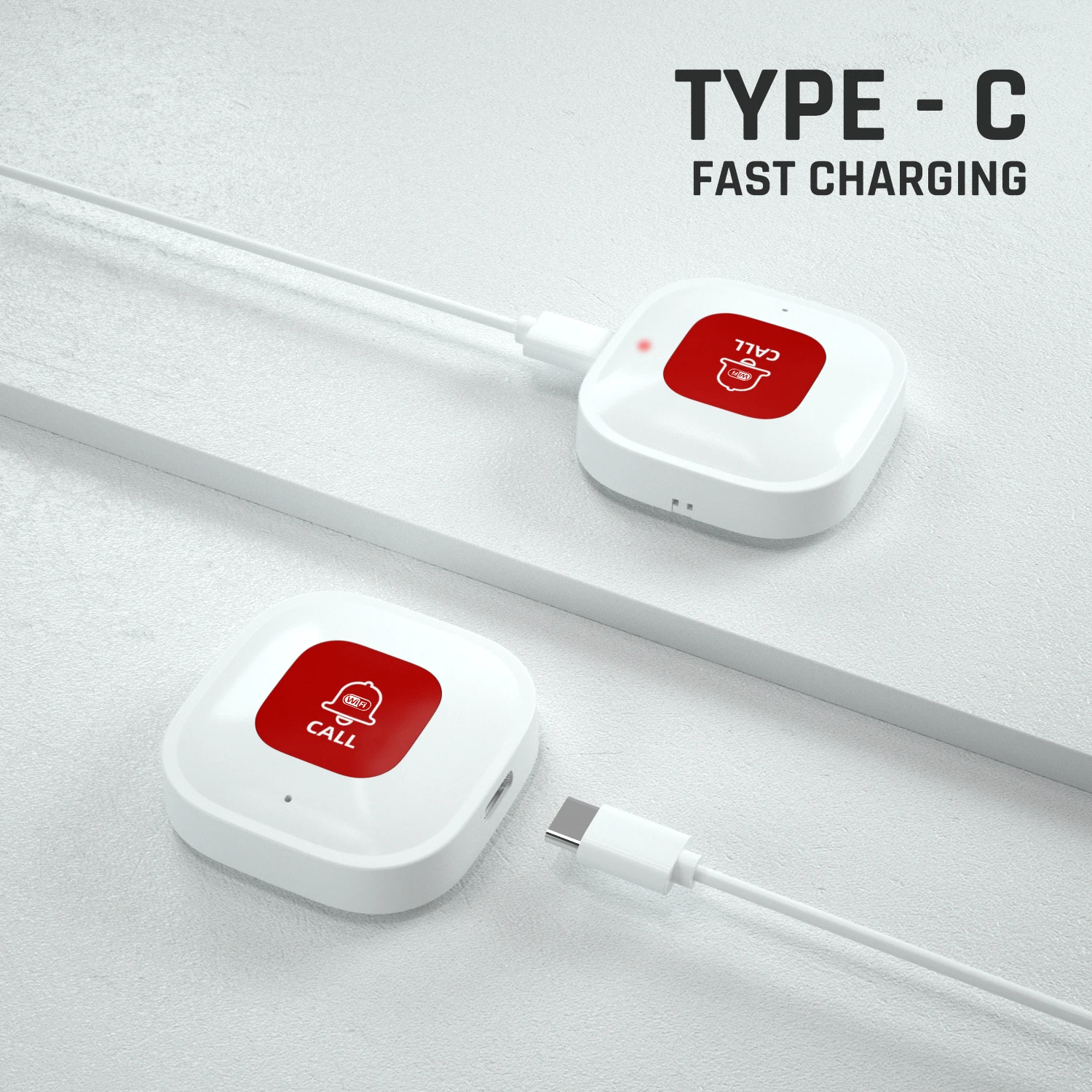 Pulsante WiFi Smart SOS Per Anziani – Chiamata Di Emergenza Con App, Monitoraggio Batteria E Raggio 10m - 5