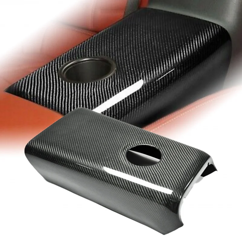 

suitable forFor GTR R35 Carbon Fiber Rear Arm Rest Cover Glossy Fibre Interior Trim