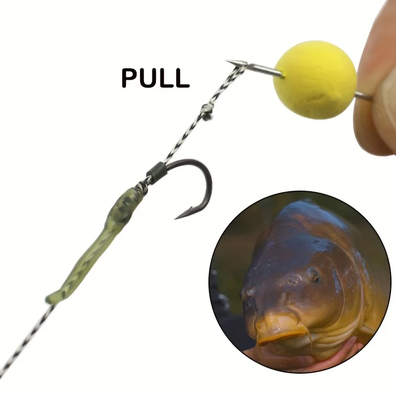 3-Piece Fishing Bait Hook Set Stainless Steel Sharp Tackle for Carp/Sea Fishing