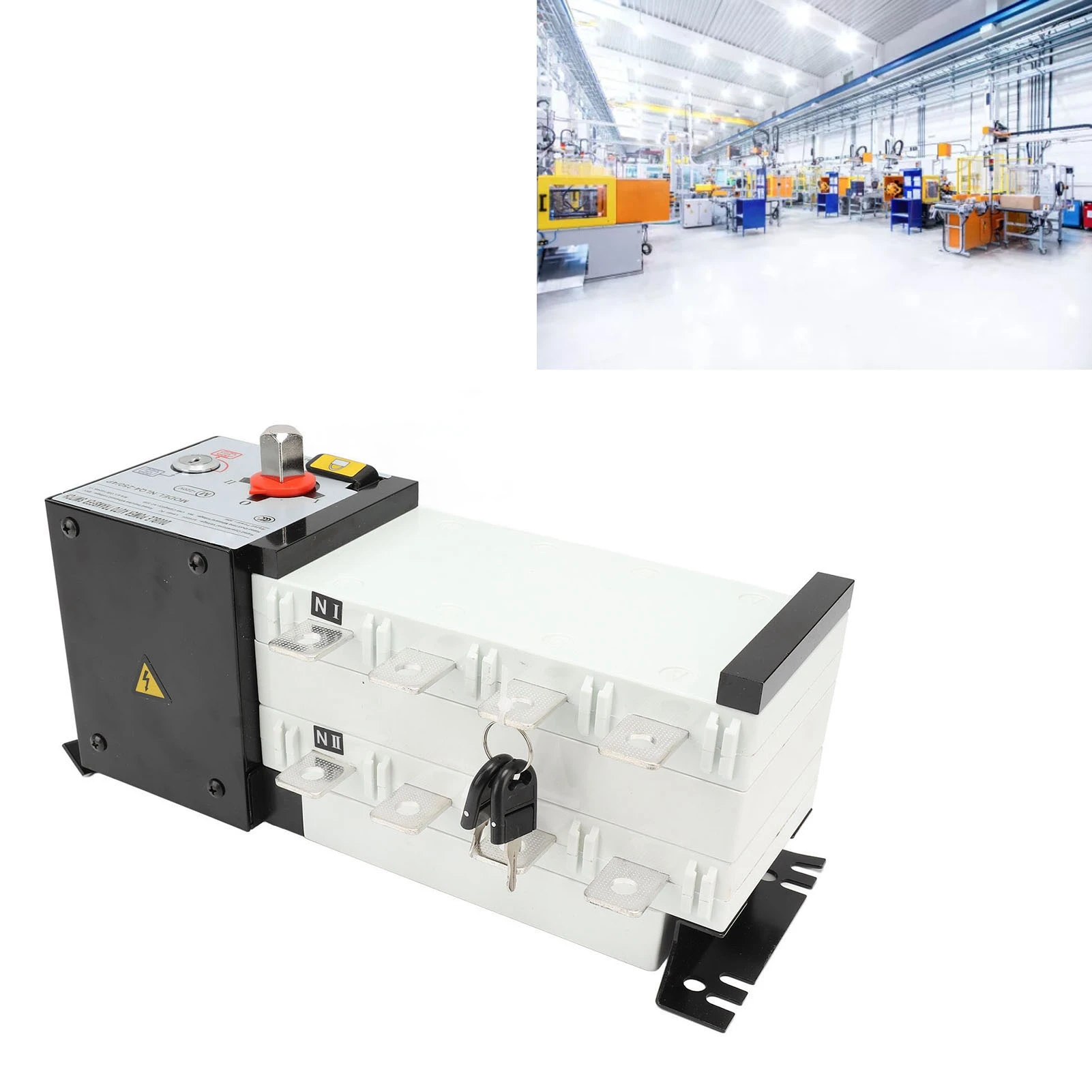 نقل ماس كهربائى AC400V ثنائي الطاقة نقل تلقائي زائد معزول PC للمنزل