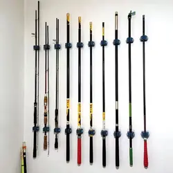 Sideny Fishing Rod Holder Wall Mounted Wall Display Hanging Rod Holder Storage Bracket Hand Rod Storage Clip DIY Display Stand