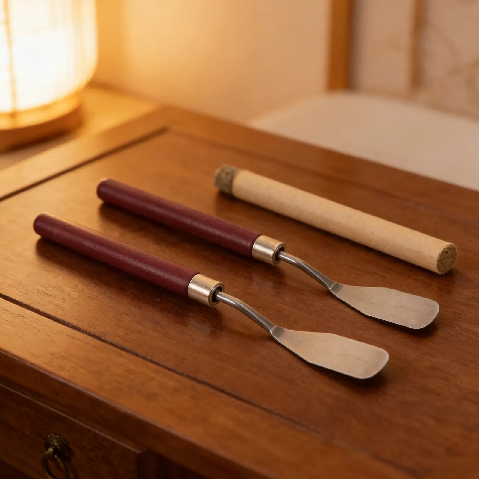 

2Pcs Moxa Ash Scoop Tool Wooden Handle Heat Resistant Scraper Ash Remover for Traditional Chinese Moxibustion Therapy Home Use