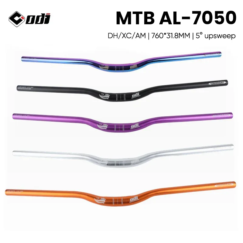 ODI Bicycle Handlebar 7050 Aluminum Alloy Mountain Bike Handlebar 760mm Ultralight Handle Bar for Bicycle MTB DH XC AM Bike Part