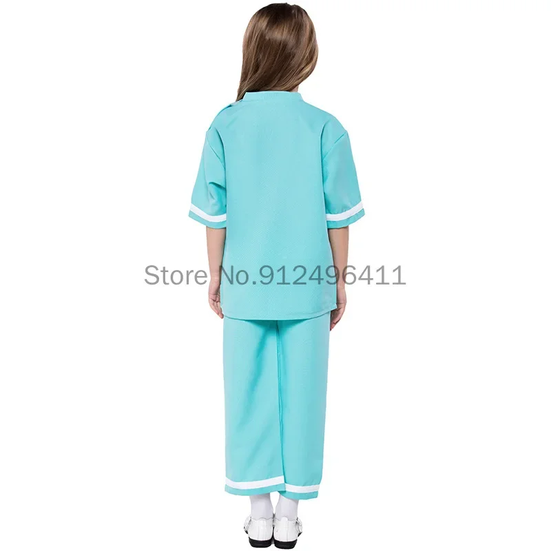 2024 Halloween Children\'s Day Veterinary Doctor Nurse Surgeon Professional Costume Child Kid Purim Nurse Cosplay Fancy Dress