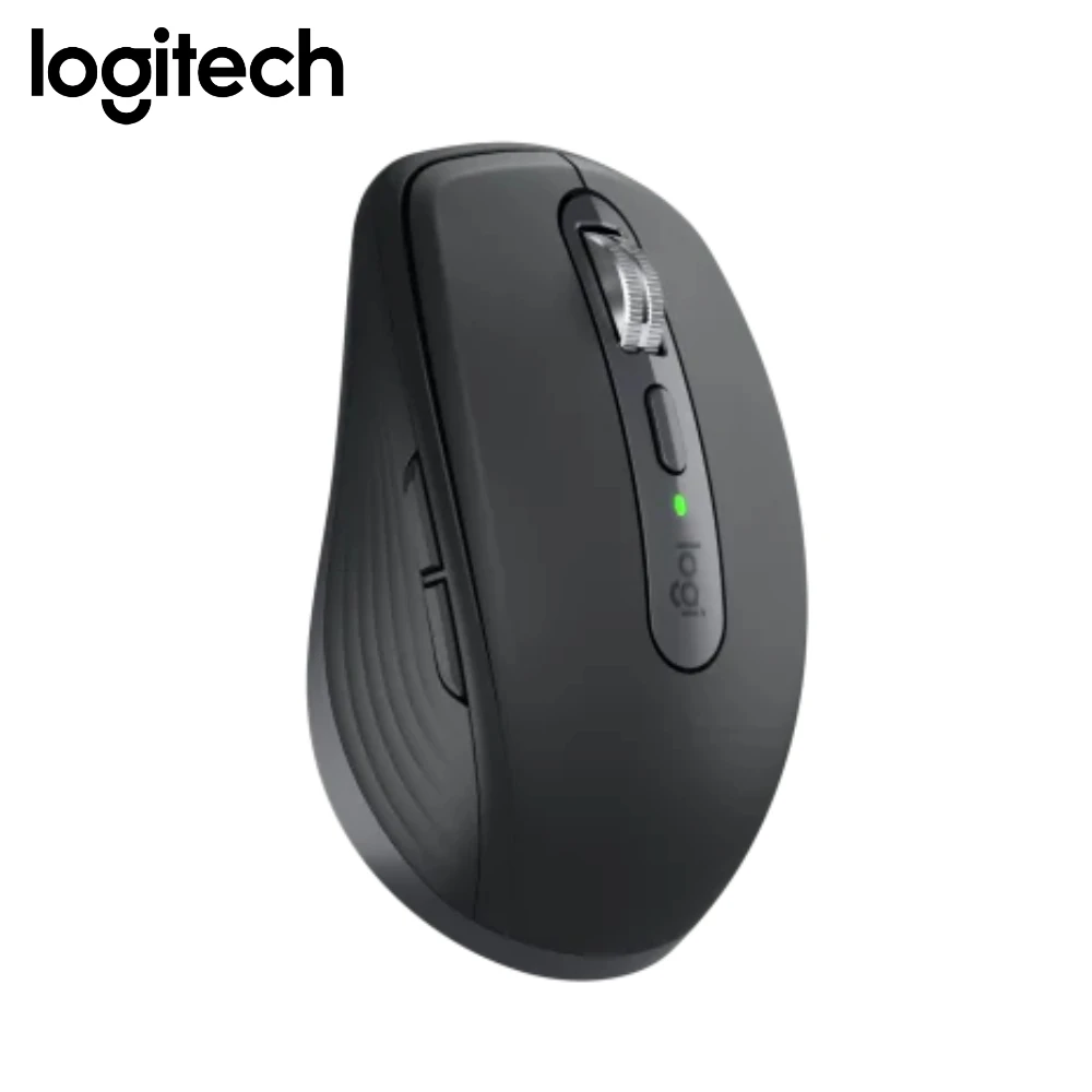 Logitech MX Anywhere 3S Mouse Nirkabel Sensor 8K DPI Klik Senyap Gulir Cepat Ringkas Portabel Hitam Putih Pink
