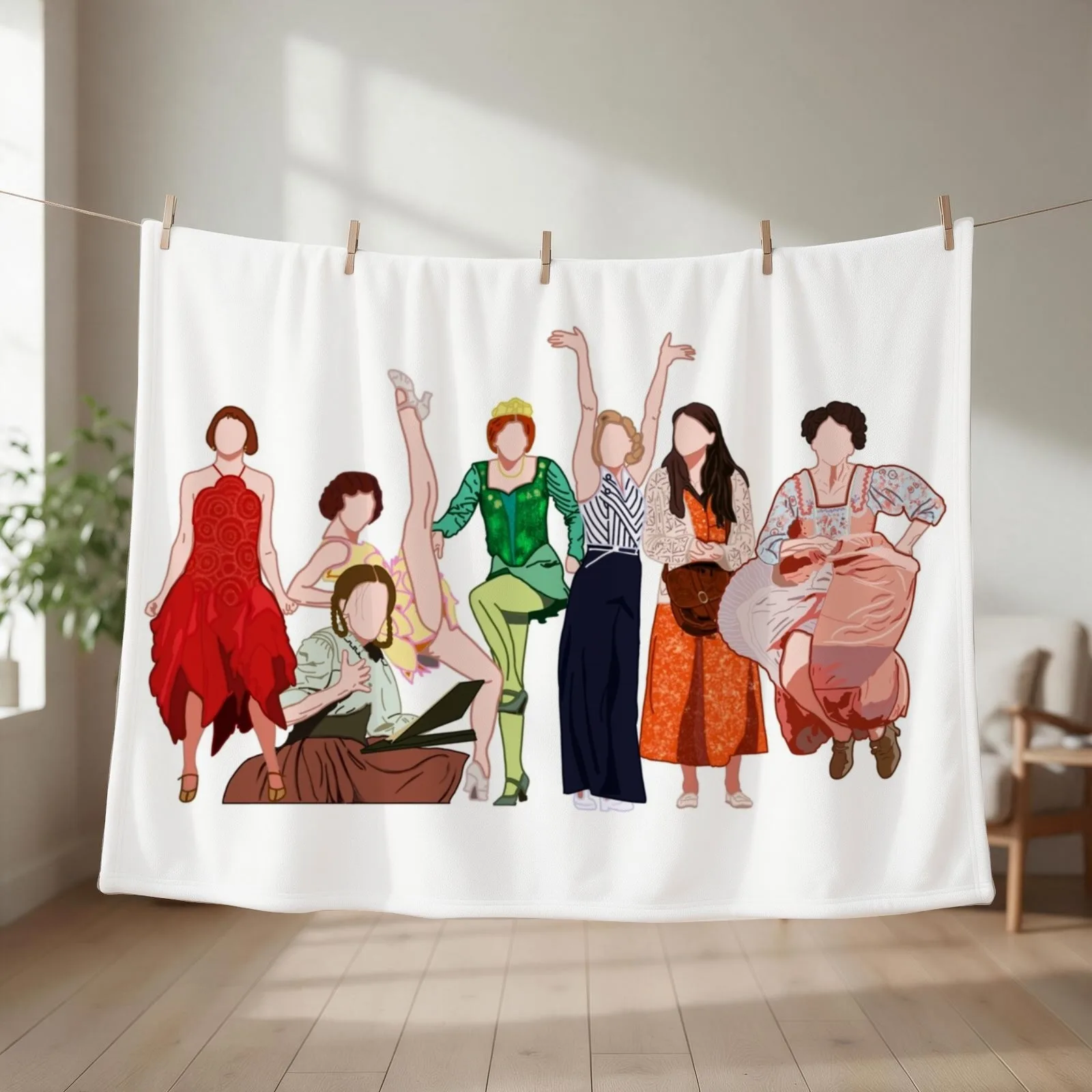 Sutton Foster Roles Throw Blanket couch cozy soft plush fuzzy picnic outdoor blanket