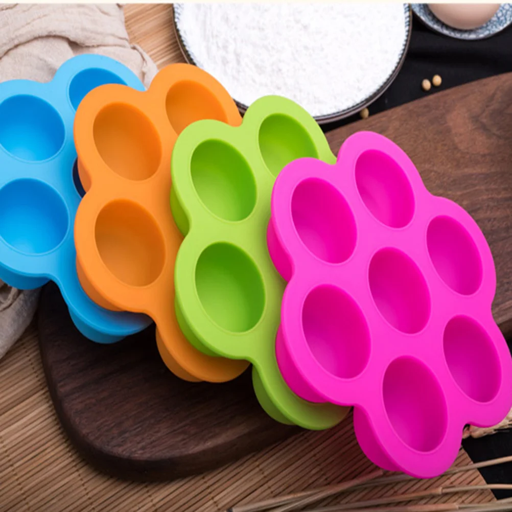 Bandeja de armazenamento de alimentos para bebês premium, bandeja congeladora de silicone com 7 cavidades, recipientes laranja, recipiente de armazenamento de alimentos para bebês