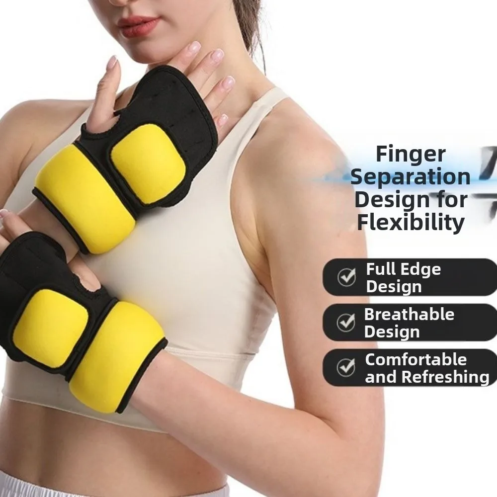 1Pair Hand Palm Protector Weight Carrying Gloves Weight-bearing Design Strength Training Wrist Support Weights Non-Slip