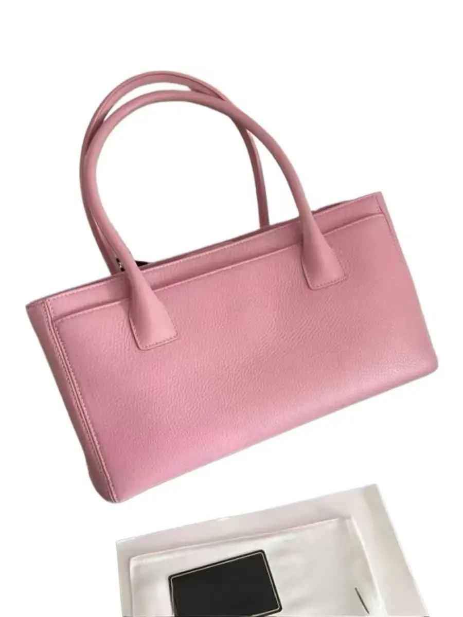 Pink Commuter Dual Compartment Tote Bag Women's Style 2026 New High-End Sensation Versatile Shoulder Bag Underarm Bag Summer