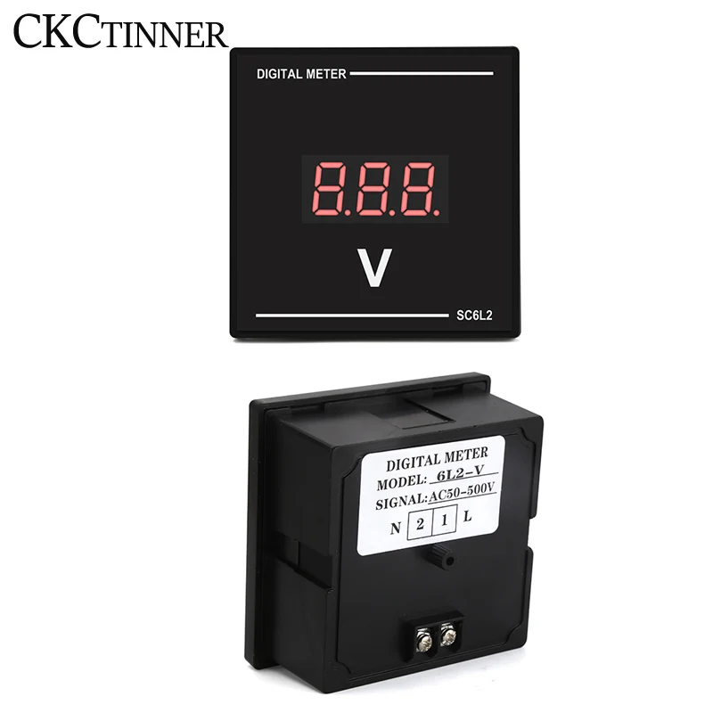 6L2/99T1 Digital Voltammeter Ammeter AC 50-500V Voltage Tester 220V 380V