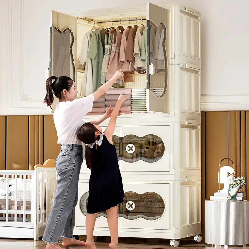 

Selected Baby Flat Pack Storage Cabinet Toy Organizer Easy Assembly Foldable Closet for Kids Clothes Wardrobe Storage Cabinet