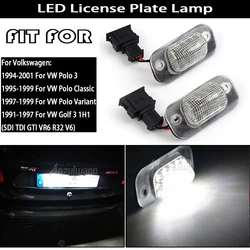 1 Pair Car LED License Number Plate Light Lamps For Seat Ibiza Cordoba Vario 6K VW Golf 3 Hatchback Cabriolet/Polo MK3 6K