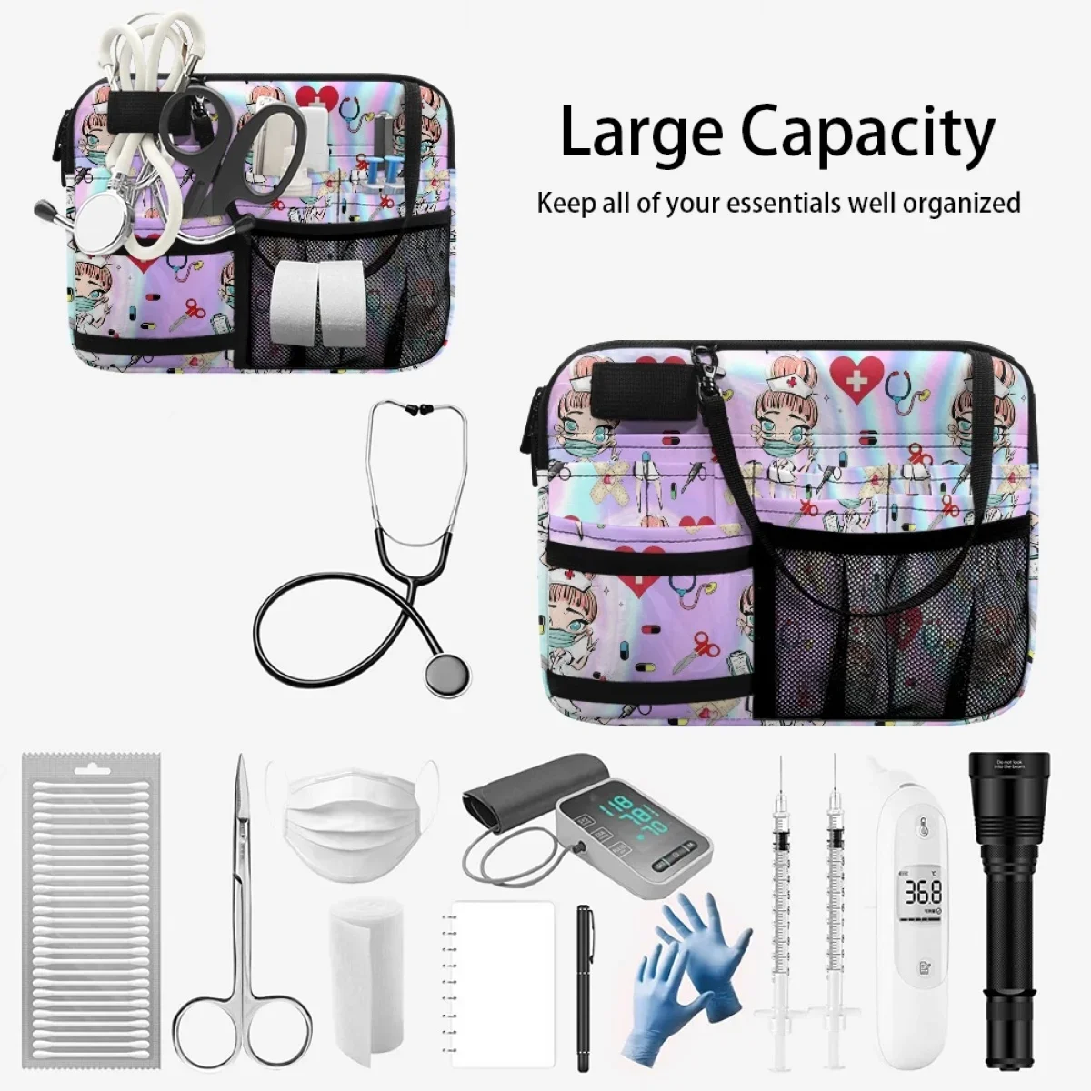 Vrouwen Nurse Fanny Pack Voor Stethoscopen Verband Schaar Riem Organizer Bum Bags Multi Pocket Organizer Pouch Print On Demand