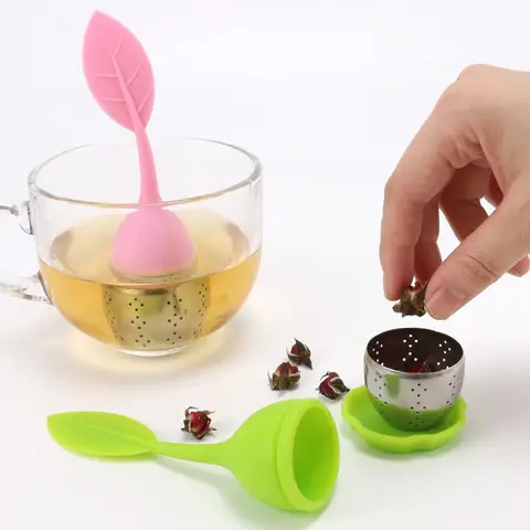 Cute Silicone Tea Infuser - High Temp Stainless Steel Core Adorable Reusable Strainer for Loose Leaf Tea Kitchen Must-Have