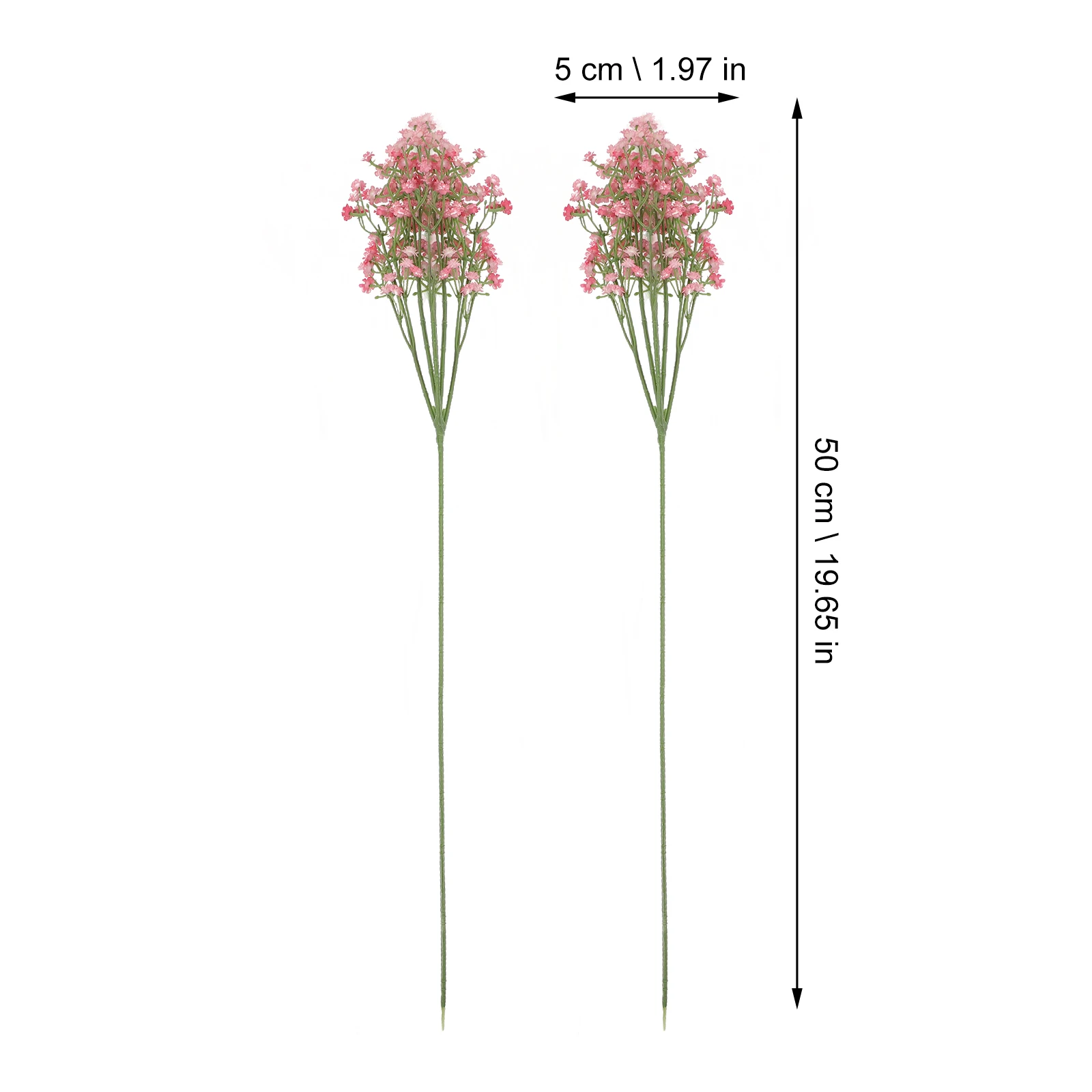 

10 Pcs Artificial Flowers Faux Gypsophila Bouquet Decorative Vase Fillers Home Decor Party Wedding Pink Plastic Babys Breath