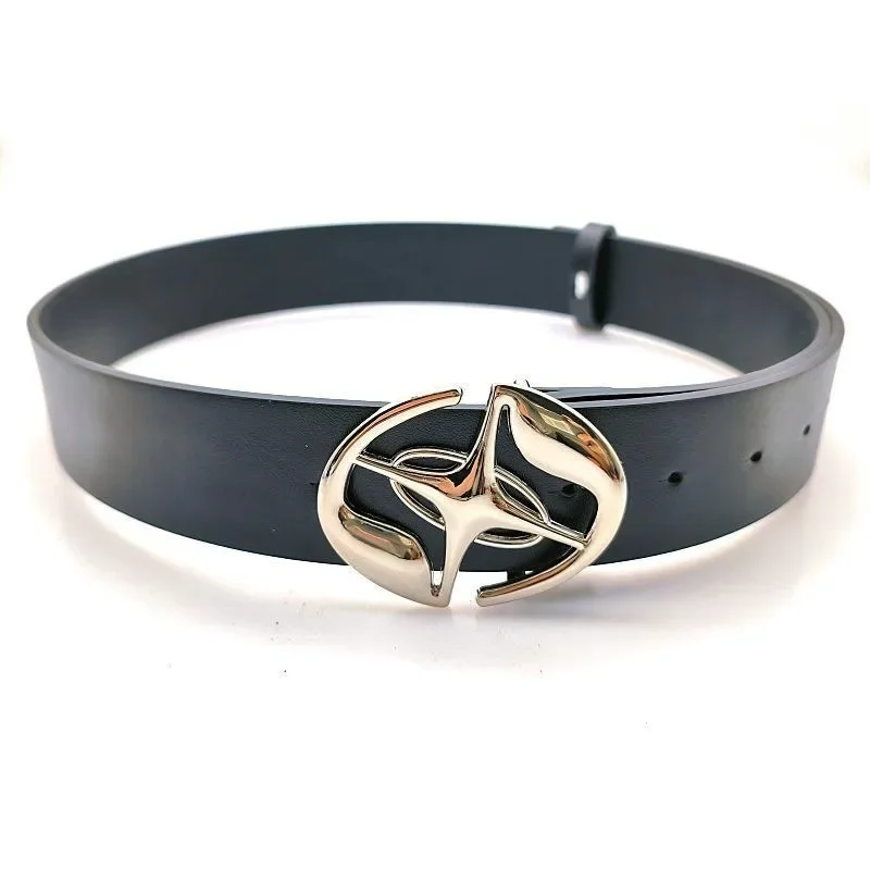 Stylish Oval Cross Metal Buckle Belt - Durable, Simple, and Universally Compatible - Unisex Gift Idea for Men and Women