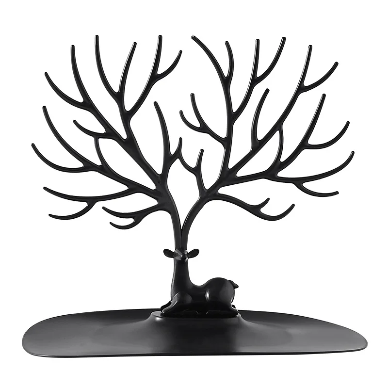 Jewelry Display Stand Tray Tree Storage Racks Earrings Necklaces Rings Jewelry Boxes Case Desktop Organizer Holder Make Up Decor