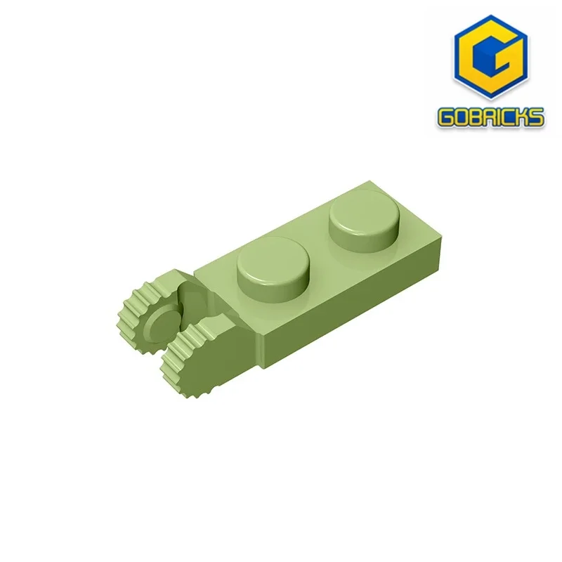 

Gobricks GDS-821 PLATE 1X2 W/FORK/VERTICAL/END Single side hinged plate (teeth) compatible with lego 44302 children's DIY