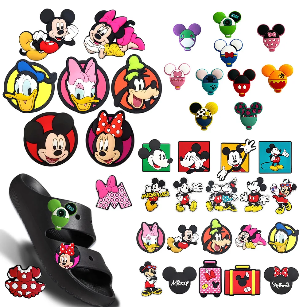 

Disney Mickey Donald Duck Big family Multiple sets Shoes Charm PVC accessories DIY shoe decoration for Children Christmas gift