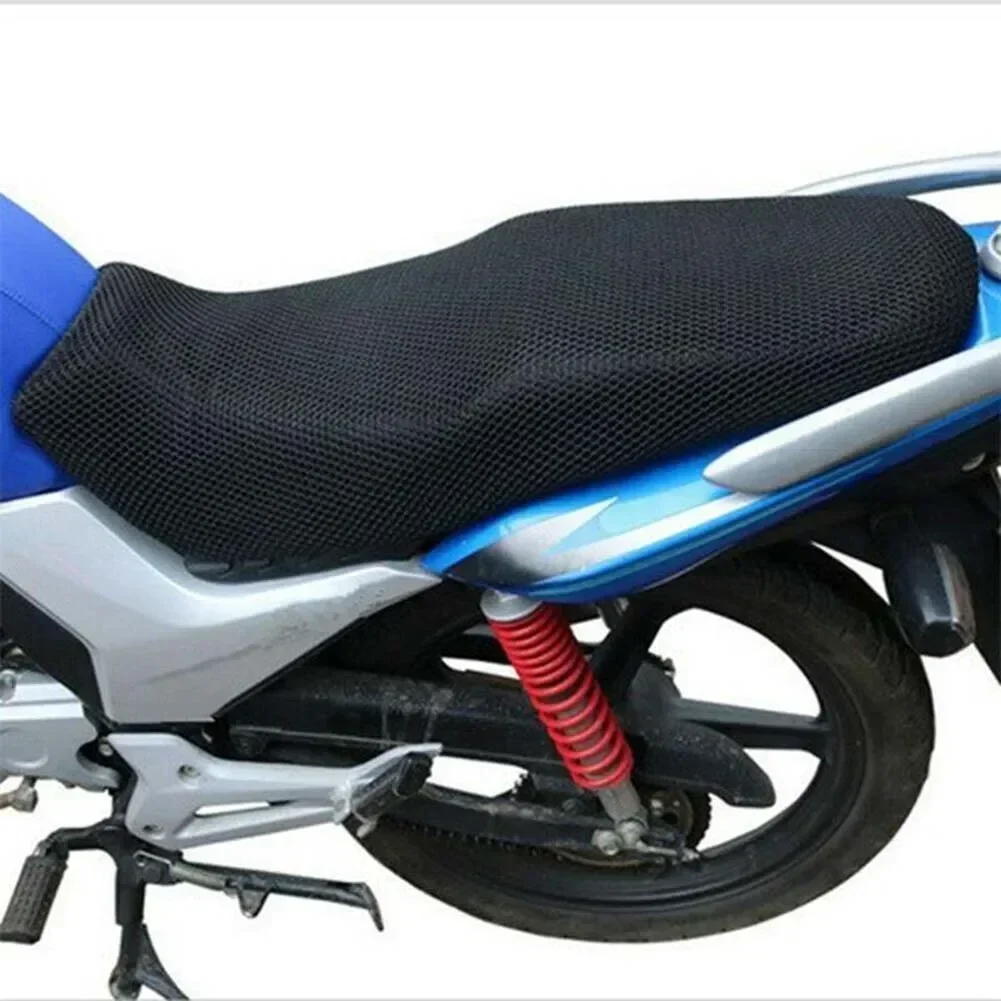 Motorcycle Cushion Seat Cover Motorcycle Mesh Mildew-proof Moisture-proof Motorcycle Pad Net 1pcs 85*60CM Black