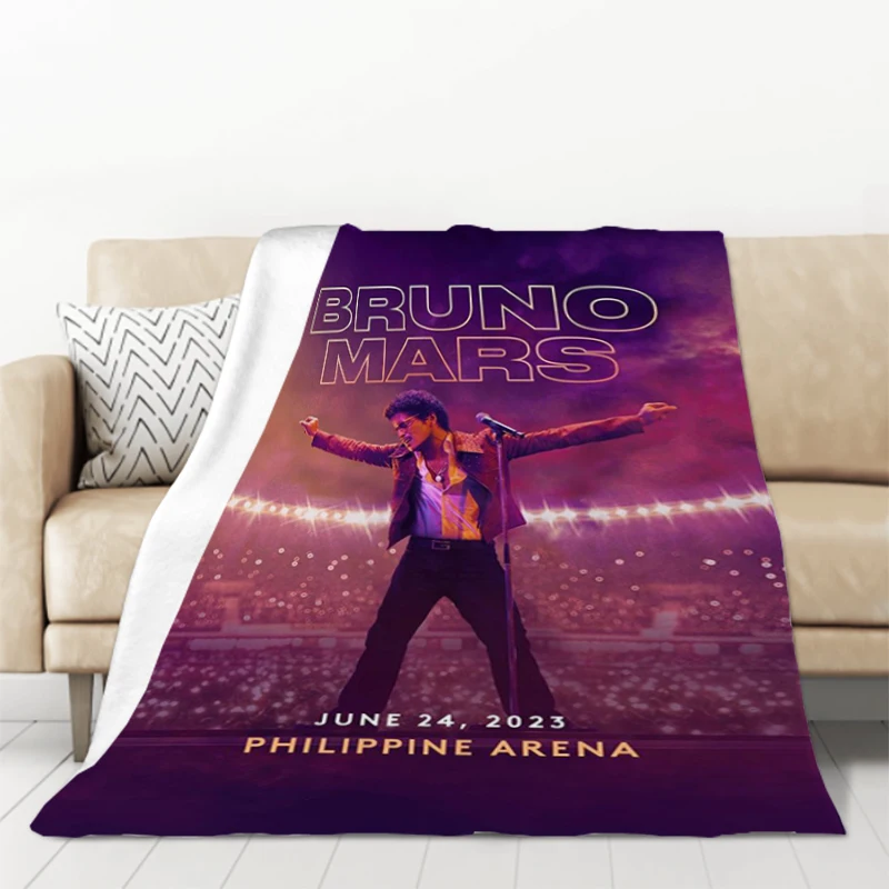 Bruno Mars Blanket Plush Bedspread on the Bed Furry Sofa Blankets and Bedspreads Microfiber Bedding Throw Knee Throws Plaid Baby