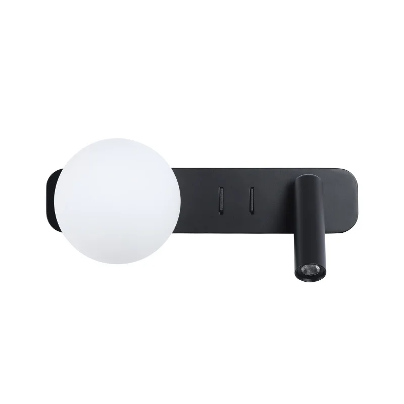 Simple Modern Bedside Reading Lamp Designer Wall Lamp Bedroom Bedside Black Double head  LED Wall Lamp Night Light