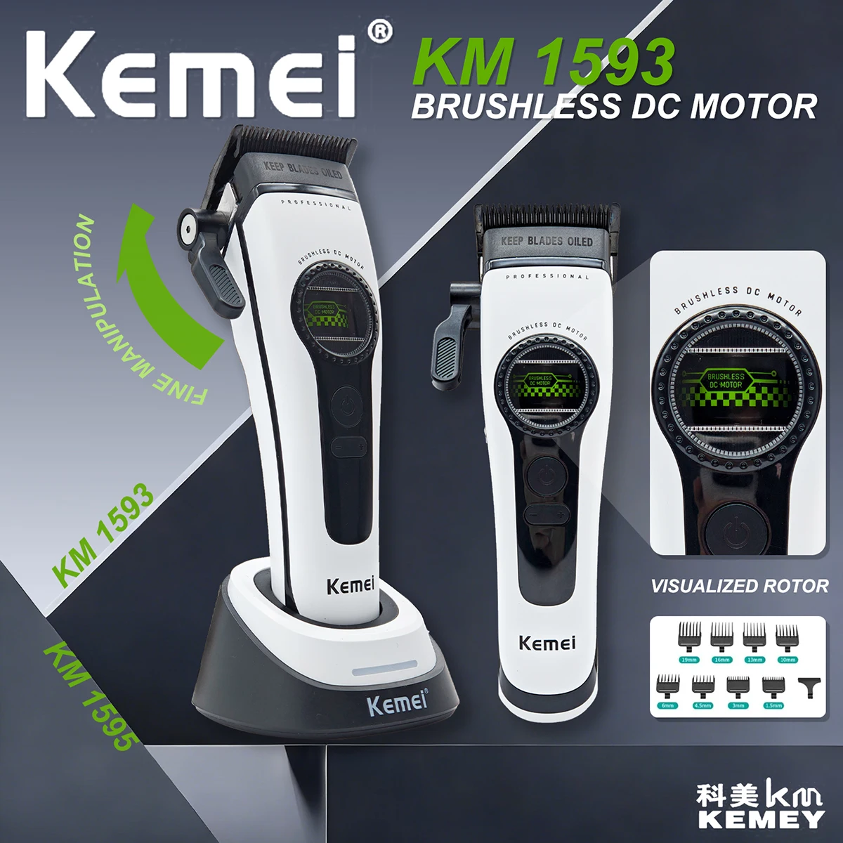 Kemei Hair Trimmers Professional Hair Clippers F1 -Super Engine