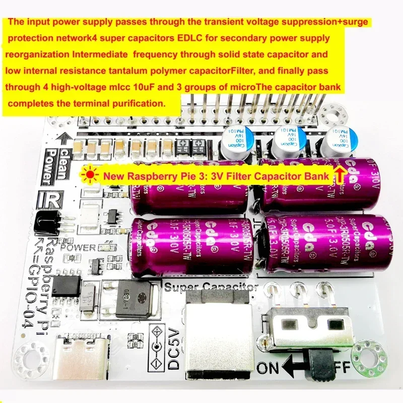 Nowa płyta oczyszczająca filtr zasilania Moode Volumio do Raspberry Pi dekodera Audio DAC HIFI rozbudowa Moudle