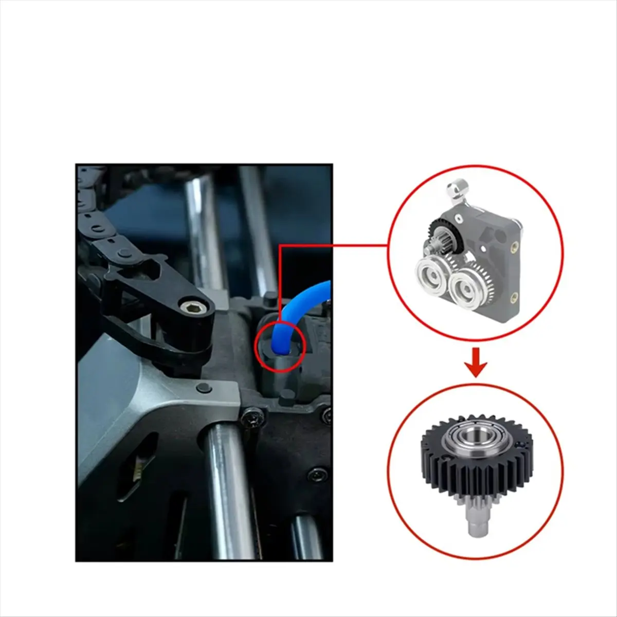 A85P For Creality K1 K1C K1Max Extruder Transmission Reduction Gear Filament Drive Gears for K1 Series 3D Printer Parts