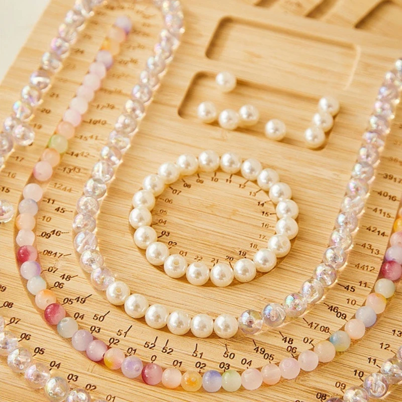 U Shaped Bracelet Design Board Bead Board Mats Necklace Beading Jewelry Organizer Jewelry Making Tray Tool Solid Wood