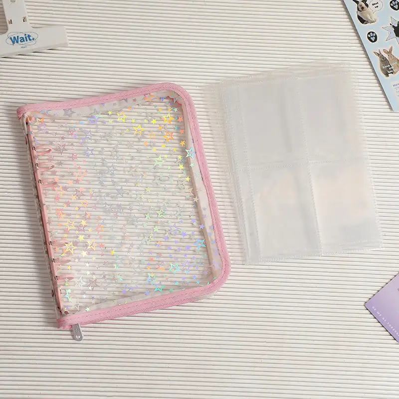 Aufkleber-Organizer-Ordner A5 Aufkleber-Sammelalbum Wiederverwendbare Aufkleber-Taschen und Transparente Wasserdichte Reißverschluss-Aufbewahrungshüllen – Detail 11