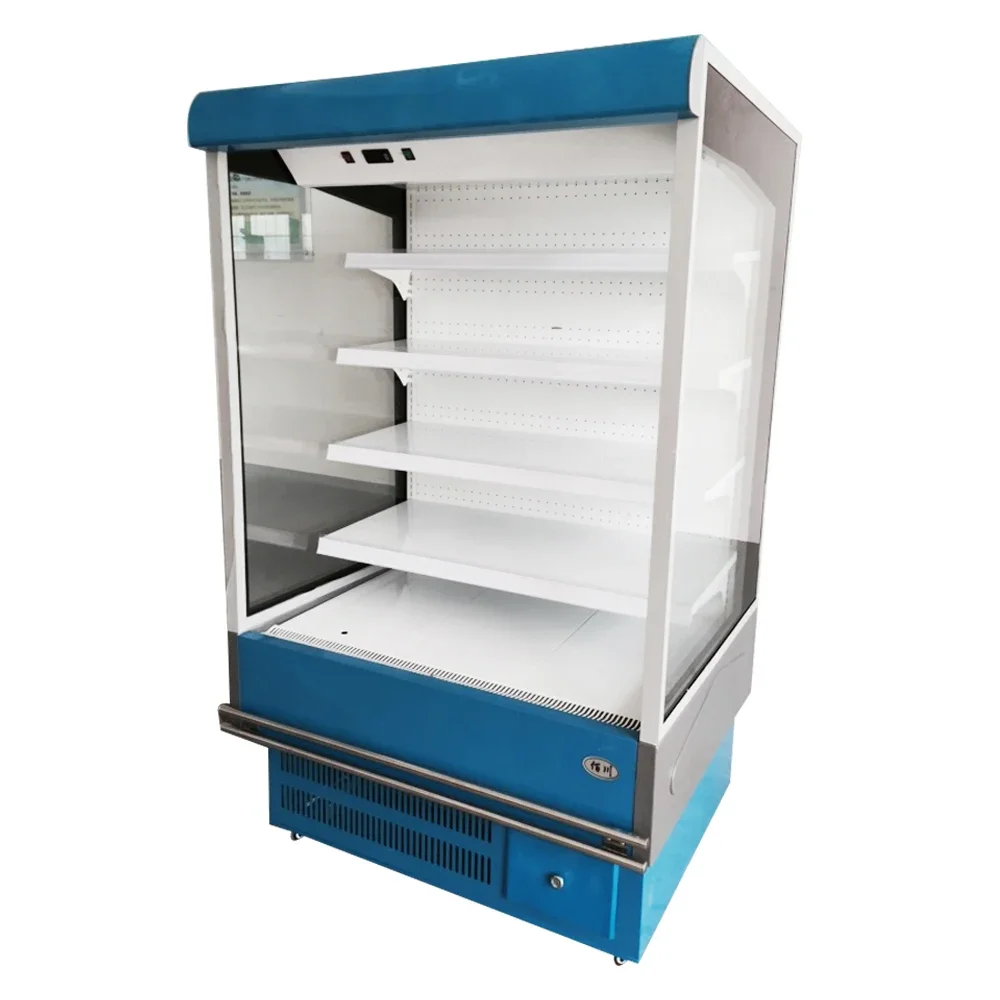 Supermarket Energy Saving Fruit Cooler Storage 220V/380V Commercial Refrigerator Showcase Vegetable Display Chiller