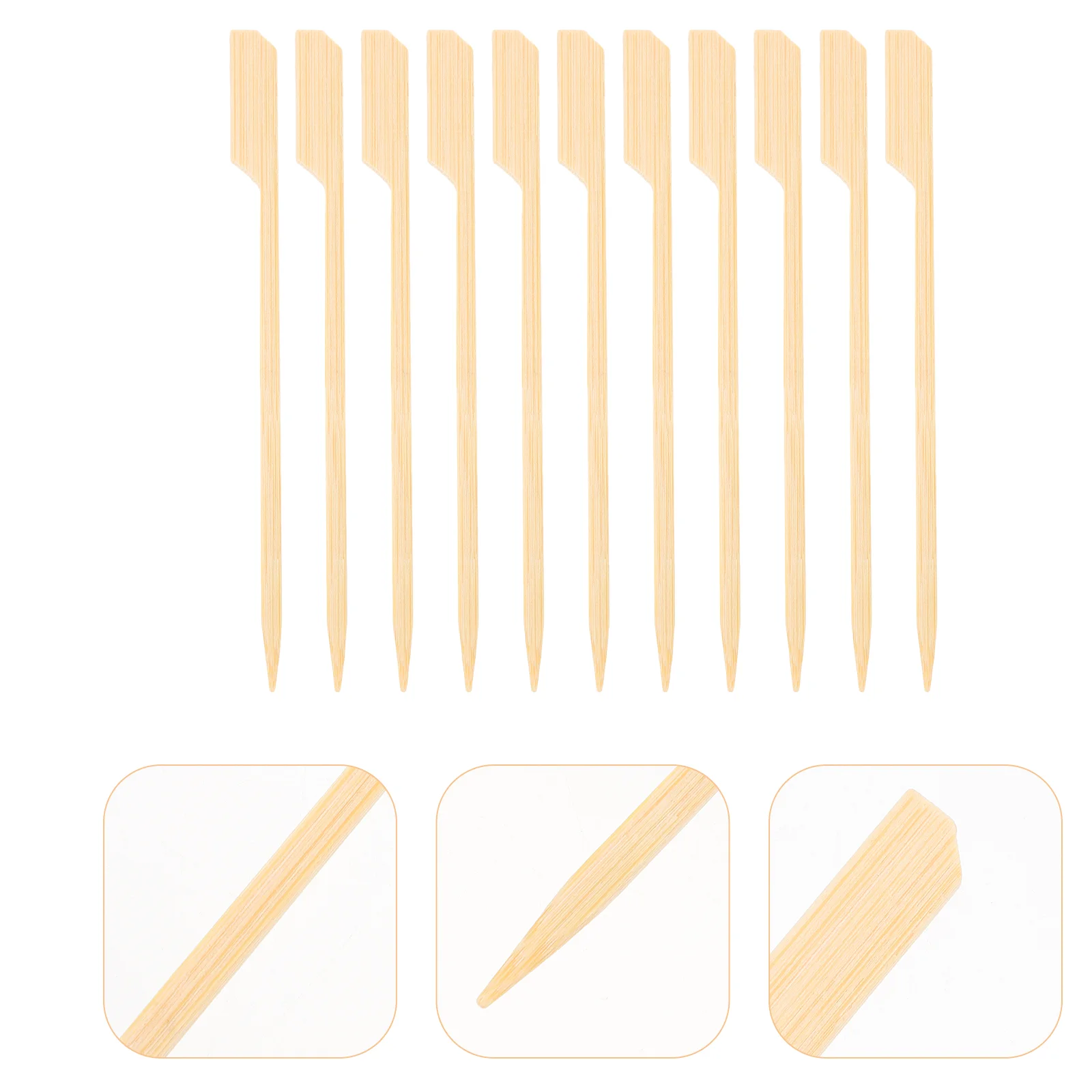 200 Pcs Disposable Bamboo Sticks BBQ Skewer Skewers Fruit Camping Accessories Meat