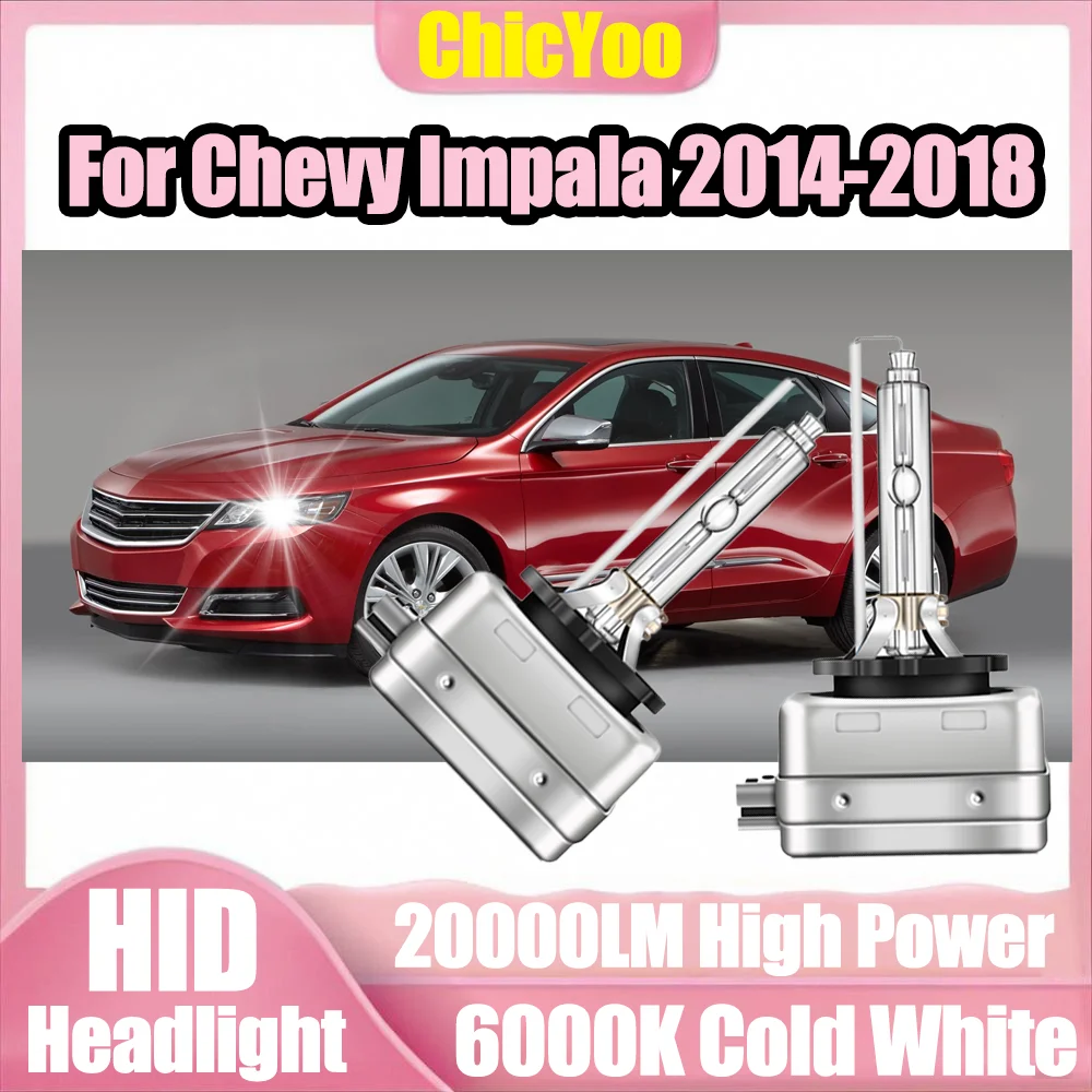 

2 шт. мощные ксеноновые фары HID, 20000 лм, 6000K, белые, 12В, автомобильные лампы для Chevrolet Impala 2014-2018