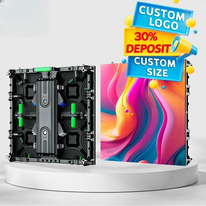 للبيع P3.91 سطوع عالي كامل اللون مقاوم للماء خلفية المرحلة الأحداث تأجير في الهواء الطلق شاشة LED مع نقرة عالية #2