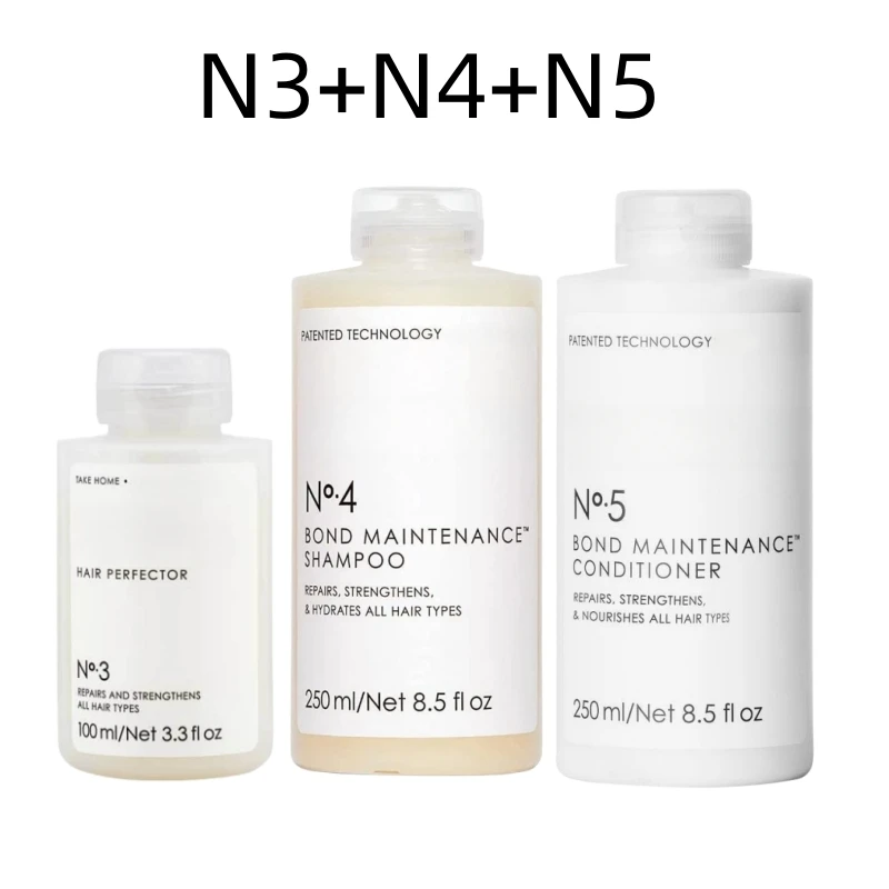 

3PCS No.3/4/5 Shampoo Conditioner Hair Mask Restore Hair Structure Improve Damaged Irritabiuity Promote Hair Strong Silky Smooth