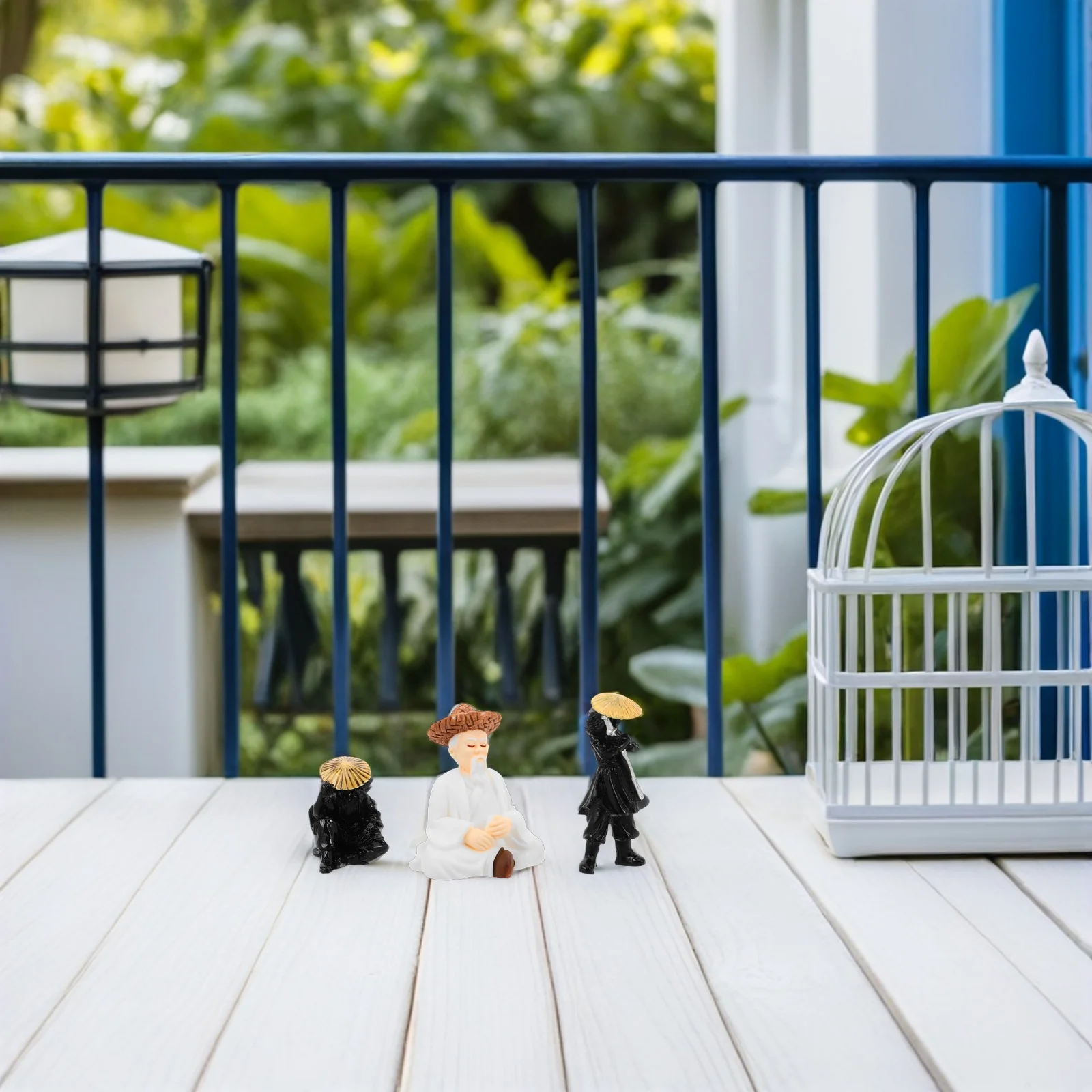 

6Pcs Mini Resin Sculpture Creative Fishing Man Statue Bonsai Outdoor Courtyard Garden Decorative Micro Landscaping Accessories