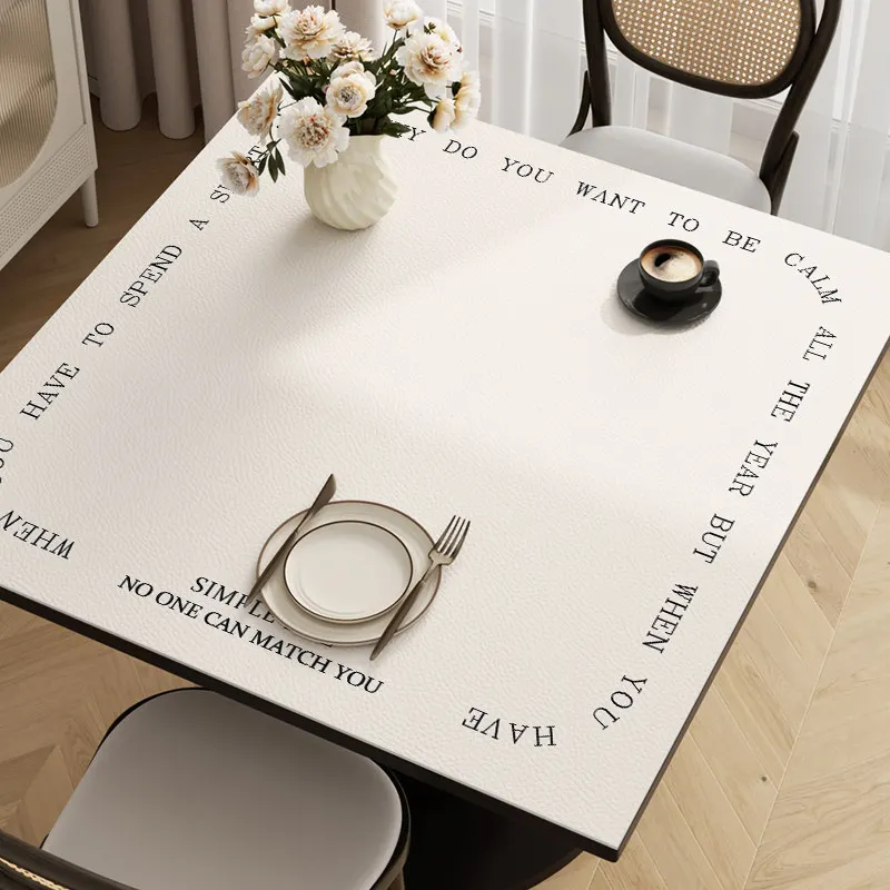 VIKAMA Square Table Mat Waterproof Oil-proof Heat Resistant Washable Luxury Decor for Dining Coffee Table