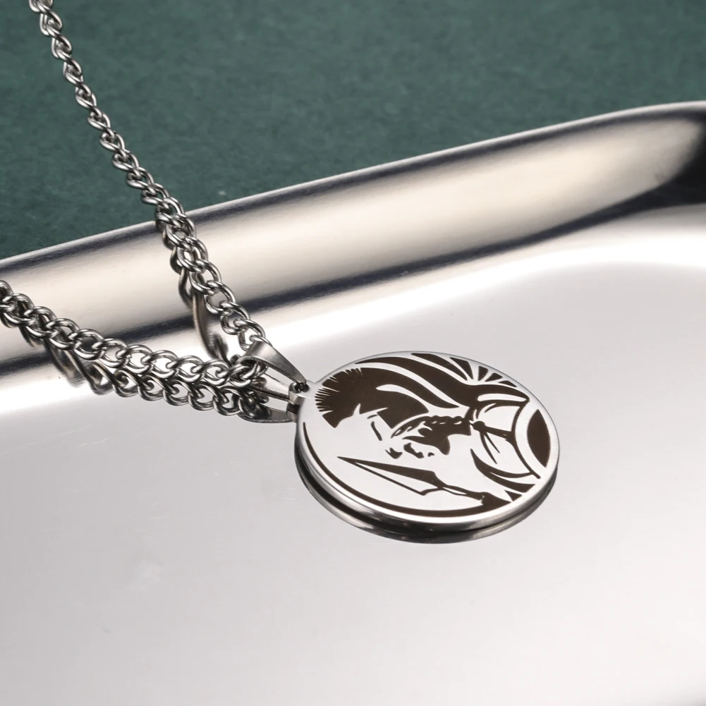 Dawapara Vintage antike griechische Krieger Anhänger ägyptische Göttin Athene Aphrodite Artemis Apollo Symbol Edelstahl Amulett – Detail 8