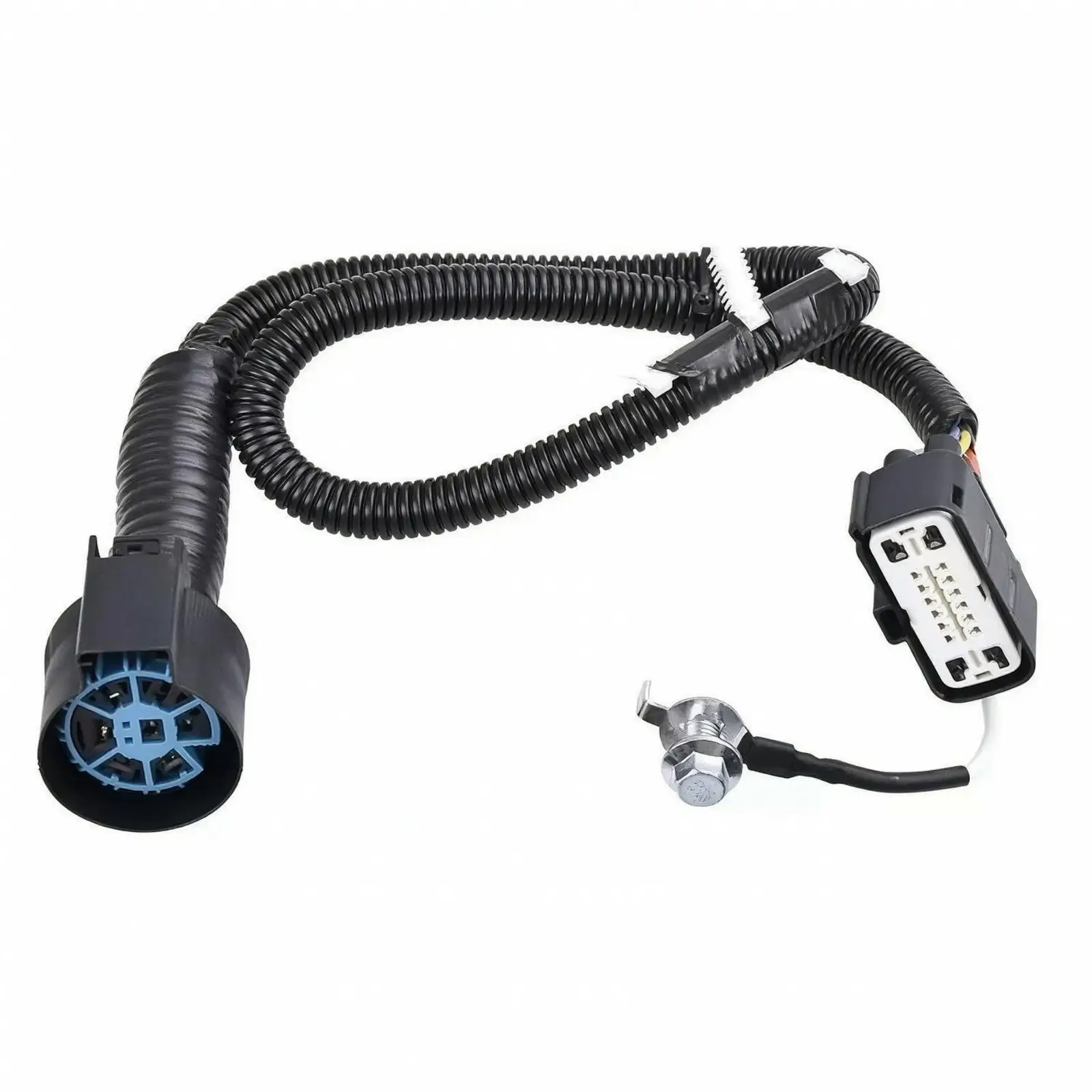 Automotive Trailer Wiring Harness with Molded Connector Housing and Grounding Bolt for Towing Equipment Compatible with Ford