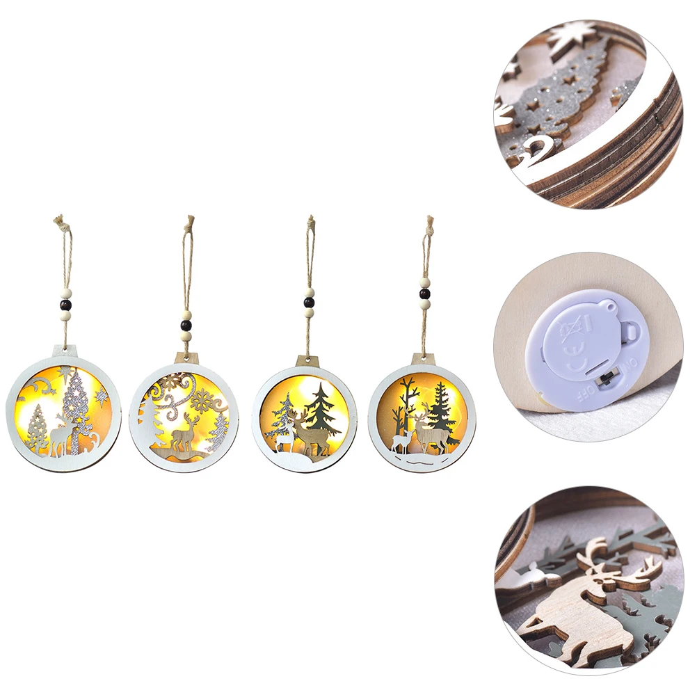 

4 шт. деревянные подвески с оленями, украшения для рождественской елки, дизайн, подвесные ниши, домашний магазин, отель, ресторан